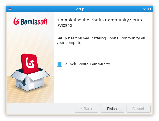 Bonita Studio installer last screen
