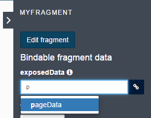 Exposing variables when adding a fragment to a page