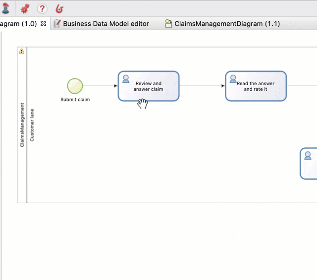 Declare user task contract