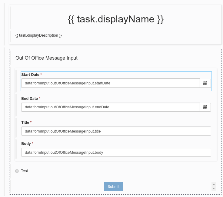 Out of office message - Check email content - form