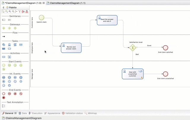 Configure initiator actor filter on Customer lane