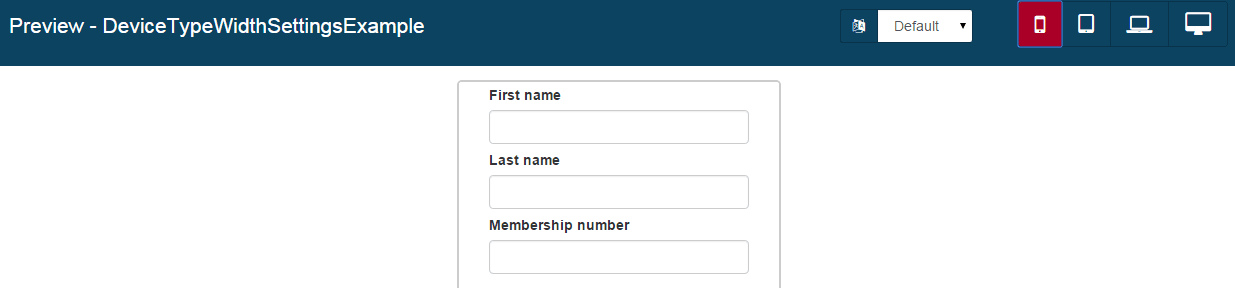 Device type selection