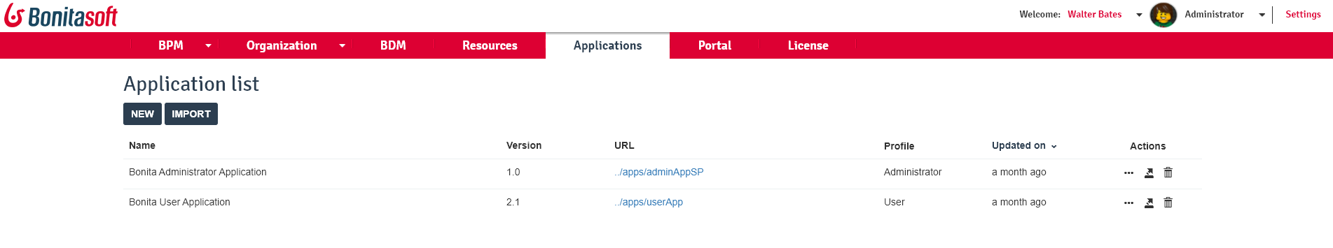 Administrator Applications