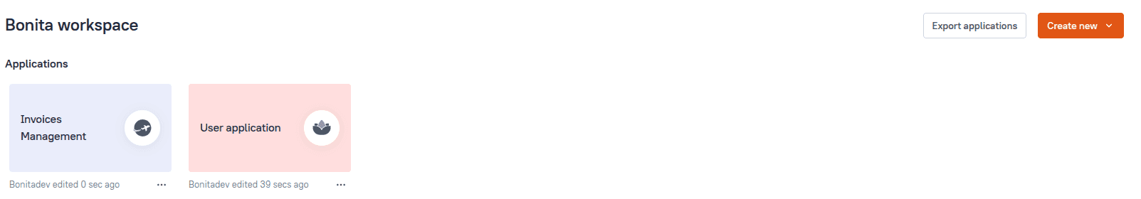 Export all applications