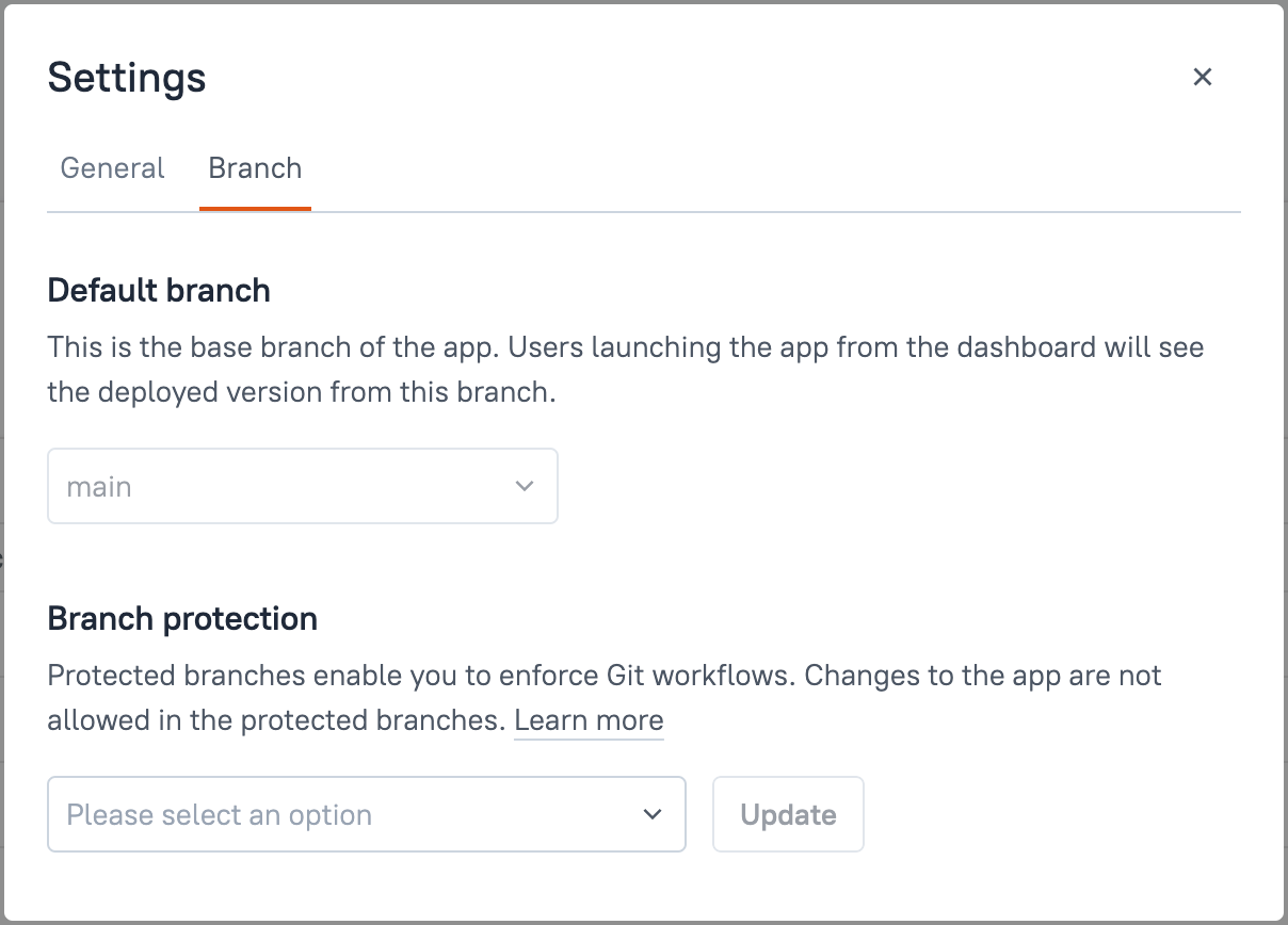 git branch settings