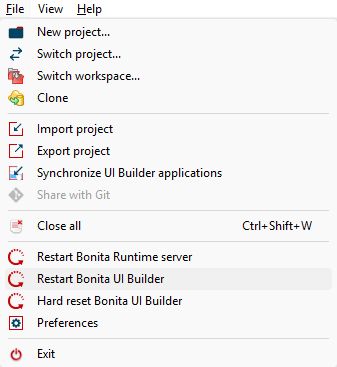 file menu