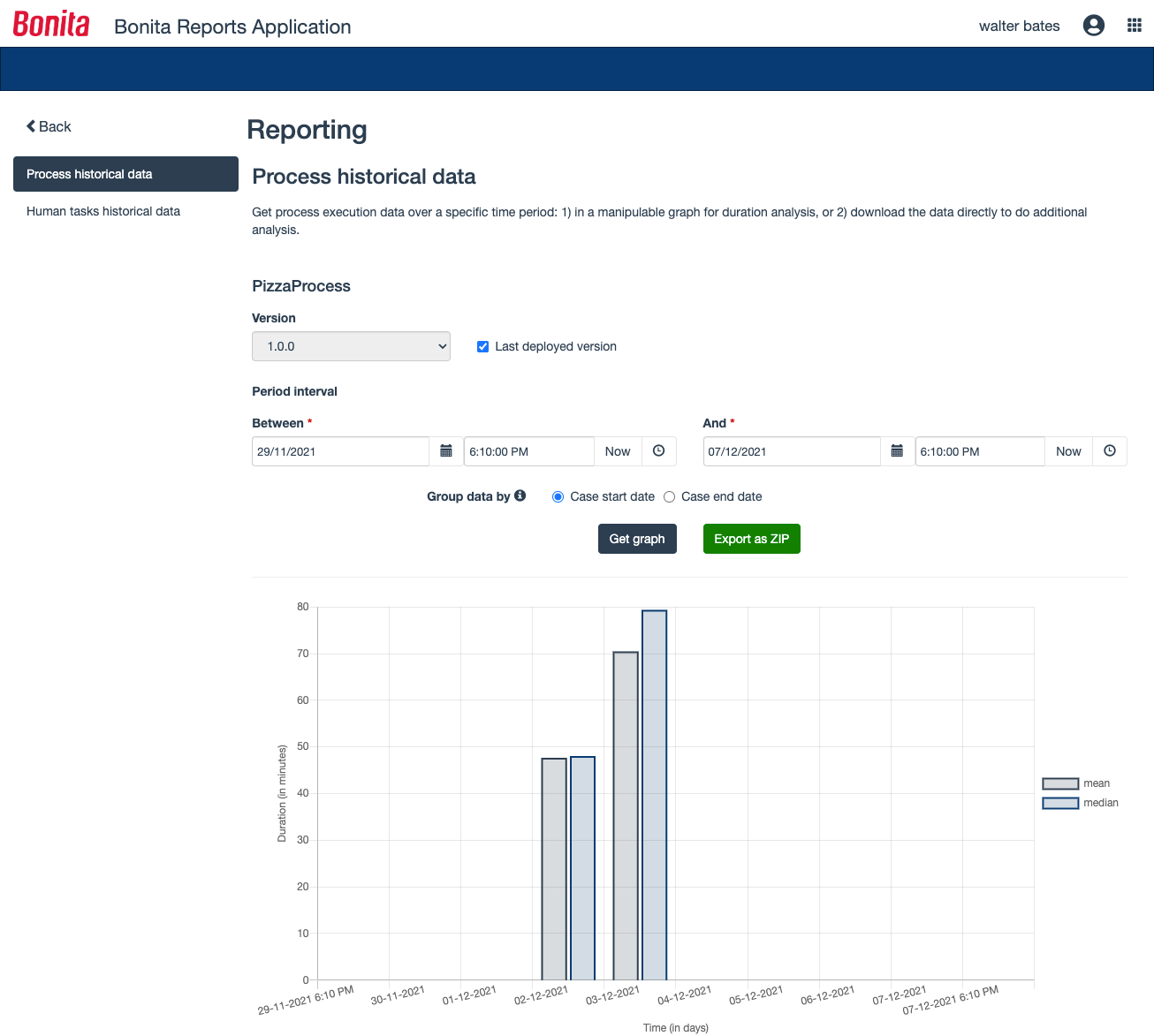 Process historical data